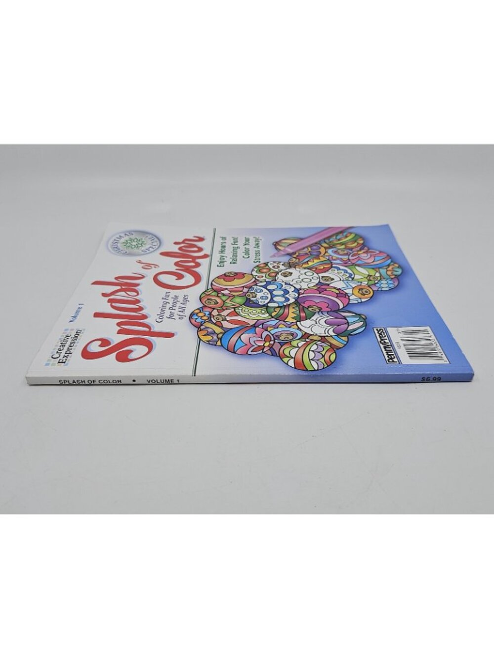 Splash of Color Coloring Book Vol 1 Creative Expression Christmas Adult Kids - Picture 5 of 12